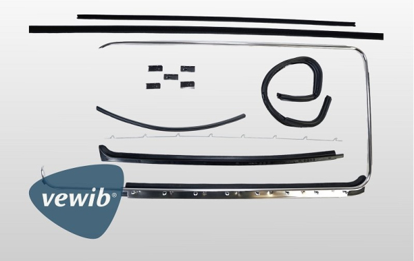 VW Bus T2 Türdichtung, T2 Fensterkit DrehfensterFenster, T2 Beifahrertür Dichtungssatz, Bulli T2 Ersatzteile, Fensterzierrahmen Dichtung T2.